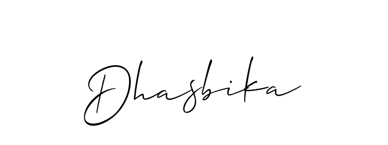 Similarly Allison_Script is the best handwritten signature design. Signature creator online .You can use it as an online autograph creator for name Dhasbika. Dhasbika signature style 2 images and pictures png