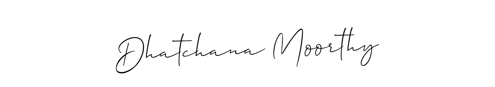 How to make Dhatchana Moorthy signature? Allison_Script is a professional autograph style. Create handwritten signature for Dhatchana Moorthy name. Dhatchana Moorthy signature style 2 images and pictures png