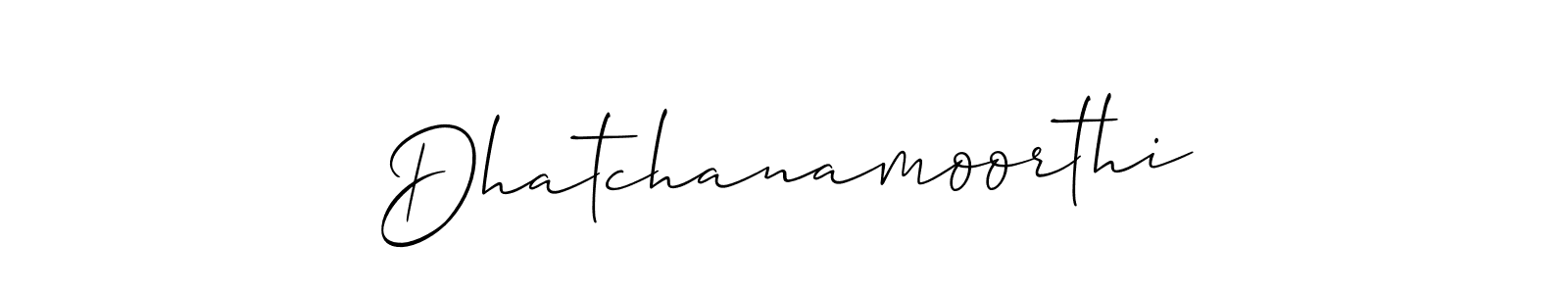 Use a signature maker to create a handwritten signature online. With this signature software, you can design (Allison_Script) your own signature for name Dhatchanamoorthi. Dhatchanamoorthi signature style 2 images and pictures png