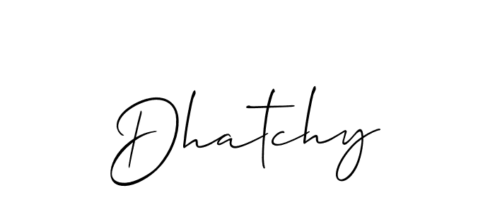 Once you've used our free online signature maker to create your best signature Allison_Script style, it's time to enjoy all of the benefits that Dhatchy name signing documents. Dhatchy signature style 2 images and pictures png