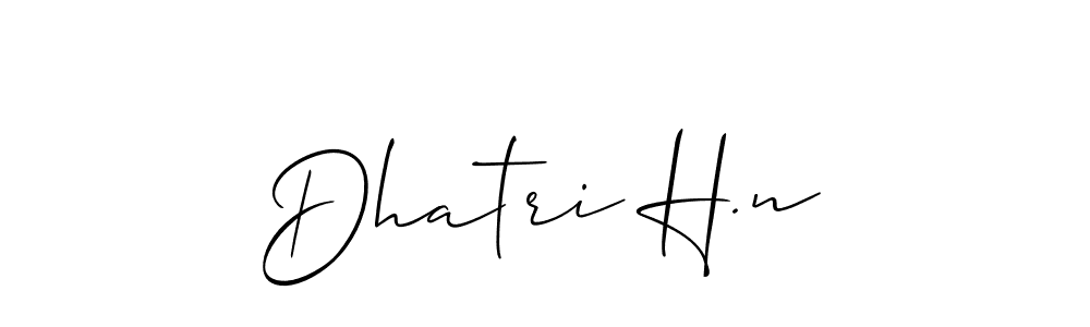 Create a beautiful signature design for name Dhatri H.n. With this signature (Allison_Script) fonts, you can make a handwritten signature for free. Dhatri H.n signature style 2 images and pictures png