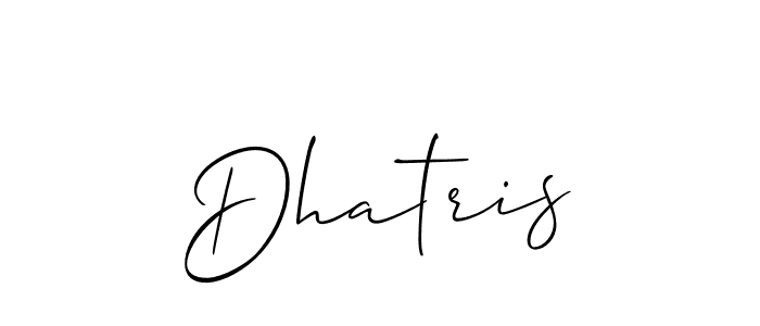 How to make Dhatris name signature. Use Allison_Script style for creating short signs online. This is the latest handwritten sign. Dhatris signature style 2 images and pictures png
