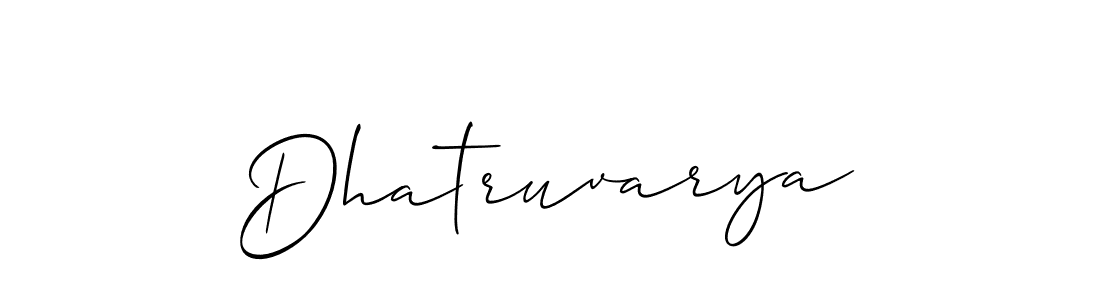 The best way (Allison_Script) to make a short signature is to pick only two or three words in your name. The name Dhatruvarya include a total of six letters. For converting this name. Dhatruvarya signature style 2 images and pictures png