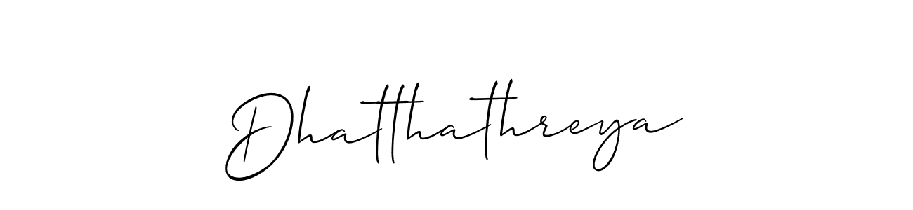 Also we have Dhatthathreya name is the best signature style. Create professional handwritten signature collection using Allison_Script autograph style. Dhatthathreya signature style 2 images and pictures png