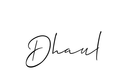 Similarly Allison_Script is the best handwritten signature design. Signature creator online .You can use it as an online autograph creator for name Dhaul. Dhaul signature style 2 images and pictures png