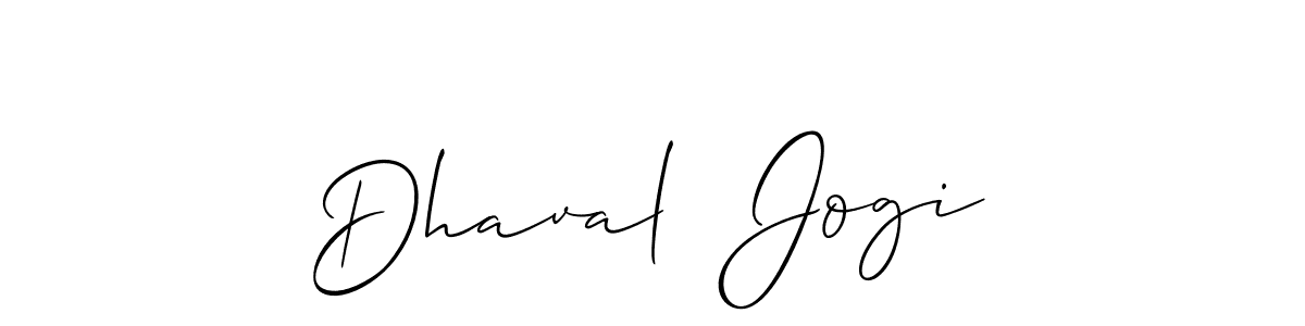 Design your own signature with our free online signature maker. With this signature software, you can create a handwritten (Allison_Script) signature for name Dhaval  Jogi. Dhaval  Jogi signature style 2 images and pictures png