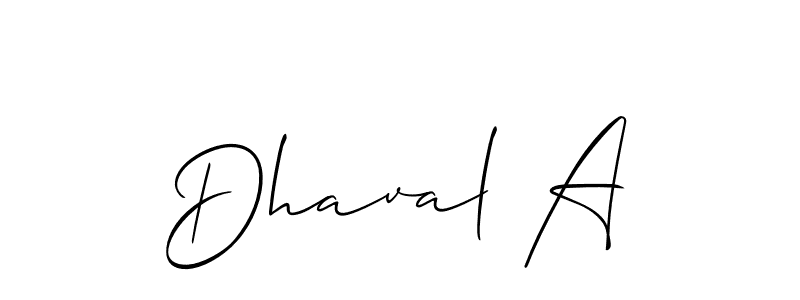 You should practise on your own different ways (Allison_Script) to write your name (Dhaval A) in signature. don't let someone else do it for you. Dhaval A signature style 2 images and pictures png