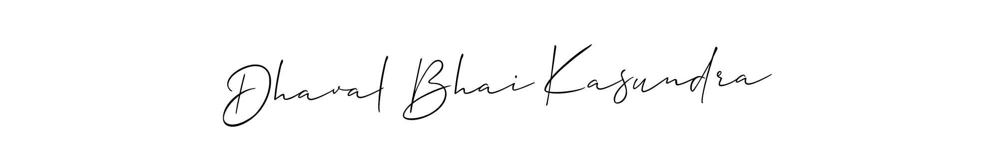 You can use this online signature creator to create a handwritten signature for the name Dhaval Bhai Kasundra. This is the best online autograph maker. Dhaval Bhai Kasundra signature style 2 images and pictures png