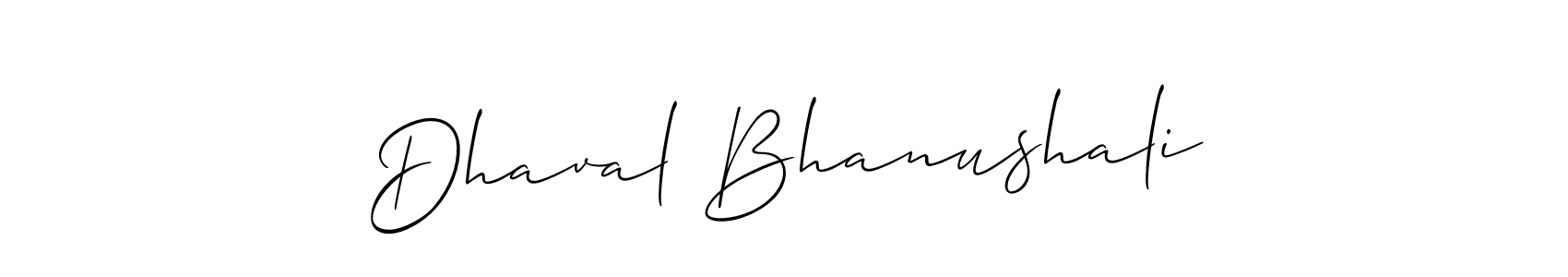 Make a short Dhaval Bhanushali signature style. Manage your documents anywhere anytime using Allison_Script. Create and add eSignatures, submit forms, share and send files easily. Dhaval Bhanushali signature style 2 images and pictures png