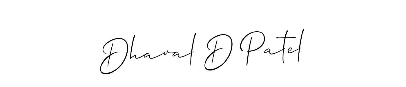 if you are searching for the best signature style for your name Dhaval D Patel. so please give up your signature search. here we have designed multiple signature styles  using Allison_Script. Dhaval D Patel signature style 2 images and pictures png