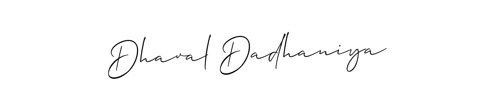 Best and Professional Signature Style for Dhaval Dadhaniya. Allison_Script Best Signature Style Collection. Dhaval Dadhaniya signature style 2 images and pictures png