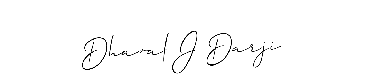 Use a signature maker to create a handwritten signature online. With this signature software, you can design (Allison_Script) your own signature for name Dhaval J Darji. Dhaval J Darji signature style 2 images and pictures png