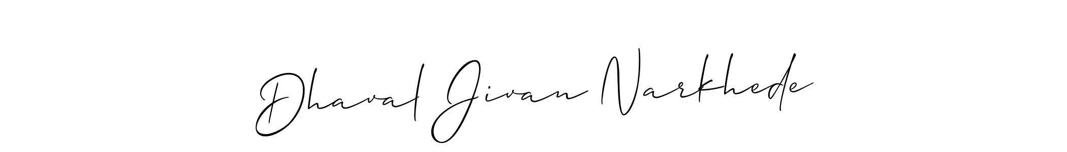 It looks lik you need a new signature style for name Dhaval Jivan Narkhede. Design unique handwritten (Allison_Script) signature with our free signature maker in just a few clicks. Dhaval Jivan Narkhede signature style 2 images and pictures png