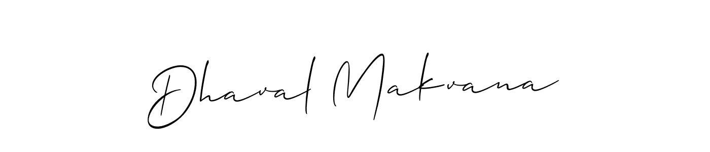 Make a beautiful signature design for name Dhaval Makvana. With this signature (Allison_Script) style, you can create a handwritten signature for free. Dhaval Makvana signature style 2 images and pictures png