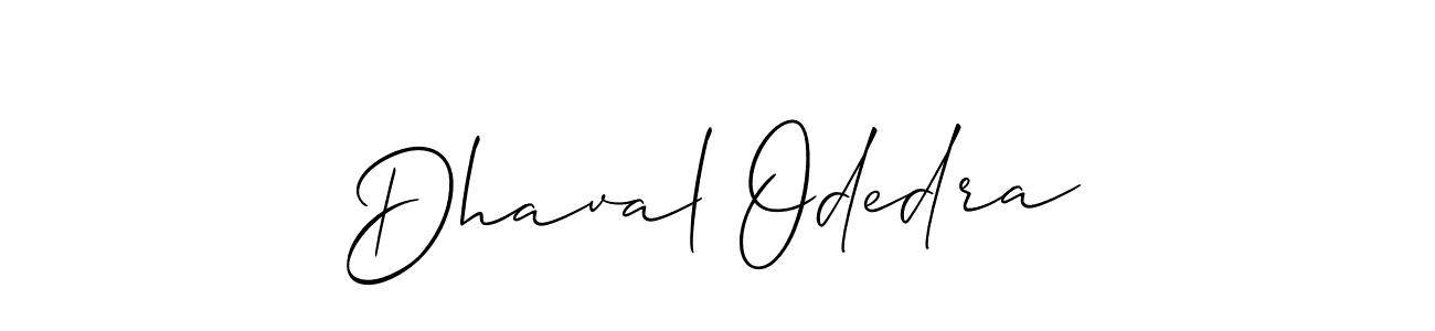 This is the best signature style for the Dhaval Odedra name. Also you like these signature font (Allison_Script). Mix name signature. Dhaval Odedra signature style 2 images and pictures png