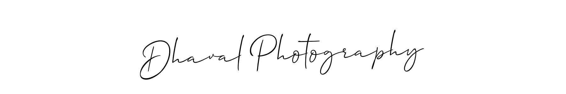 Also You can easily find your signature by using the search form. We will create Dhaval Photography name handwritten signature images for you free of cost using Allison_Script sign style. Dhaval Photography signature style 2 images and pictures png