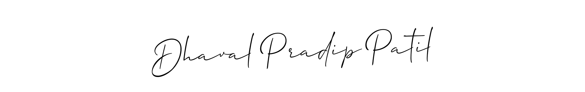 Dhaval Pradip Patil stylish signature style. Best Handwritten Sign (Allison_Script) for my name. Handwritten Signature Collection Ideas for my name Dhaval Pradip Patil. Dhaval Pradip Patil signature style 2 images and pictures png