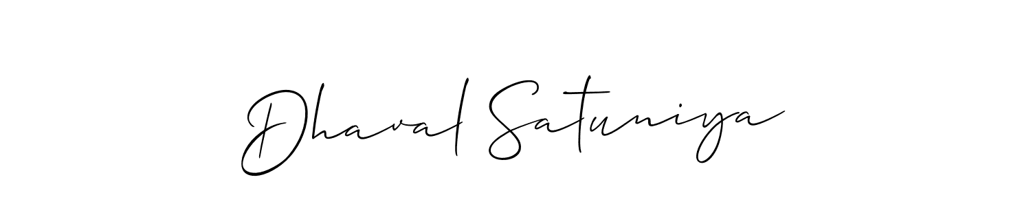 Dhaval Satuniya stylish signature style. Best Handwritten Sign (Allison_Script) for my name. Handwritten Signature Collection Ideas for my name Dhaval Satuniya. Dhaval Satuniya signature style 2 images and pictures png