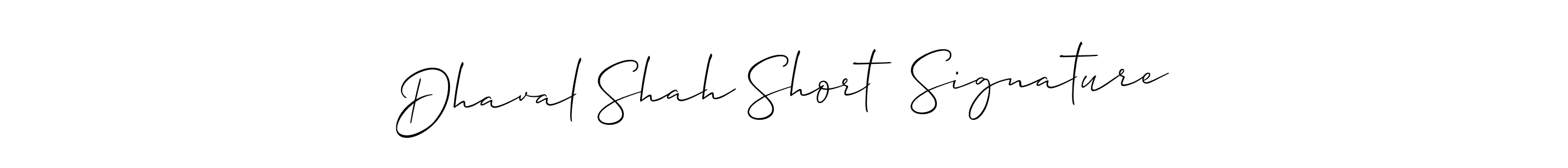 Use a signature maker to create a handwritten signature online. With this signature software, you can design (Allison_Script) your own signature for name Dhaval Shah Short  Signature. Dhaval Shah Short  Signature signature style 2 images and pictures png