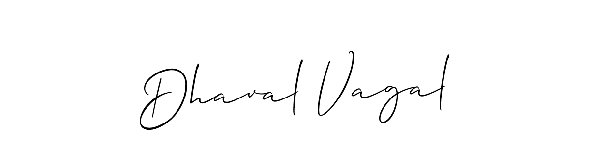 Make a beautiful signature design for name Dhaval Vagal. With this signature (Allison_Script) style, you can create a handwritten signature for free. Dhaval Vagal signature style 2 images and pictures png