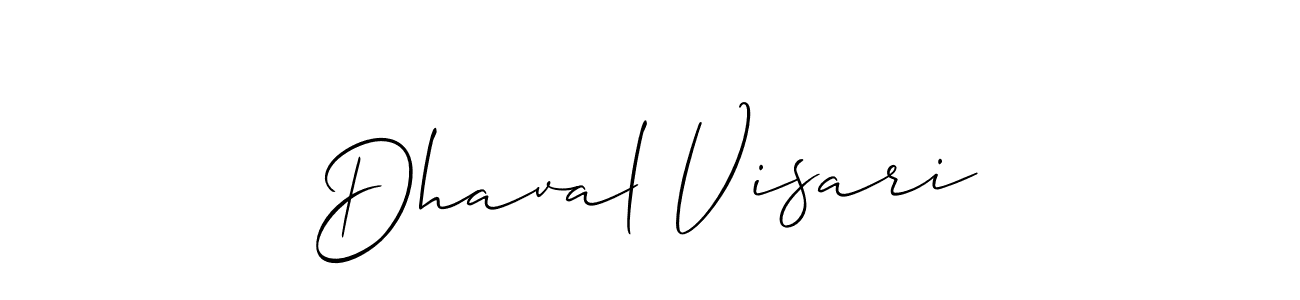 It looks lik you need a new signature style for name Dhaval Visari. Design unique handwritten (Allison_Script) signature with our free signature maker in just a few clicks. Dhaval Visari signature style 2 images and pictures png