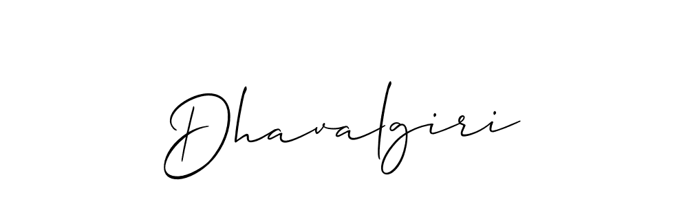 Design your own signature with our free online signature maker. With this signature software, you can create a handwritten (Allison_Script) signature for name Dhavalgiri. Dhavalgiri signature style 2 images and pictures png