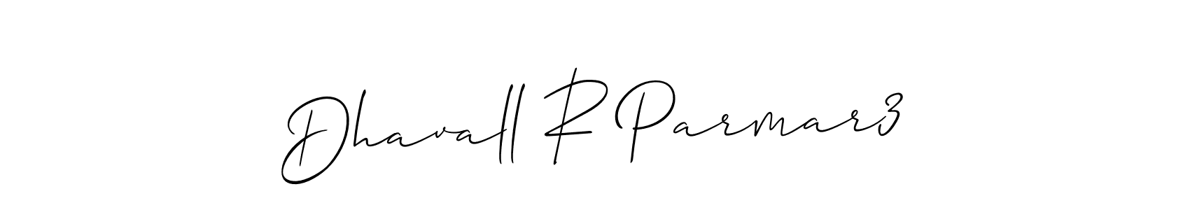 Create a beautiful signature design for name Dhavall R Parmar3. With this signature (Allison_Script) fonts, you can make a handwritten signature for free. Dhavall R Parmar3 signature style 2 images and pictures png