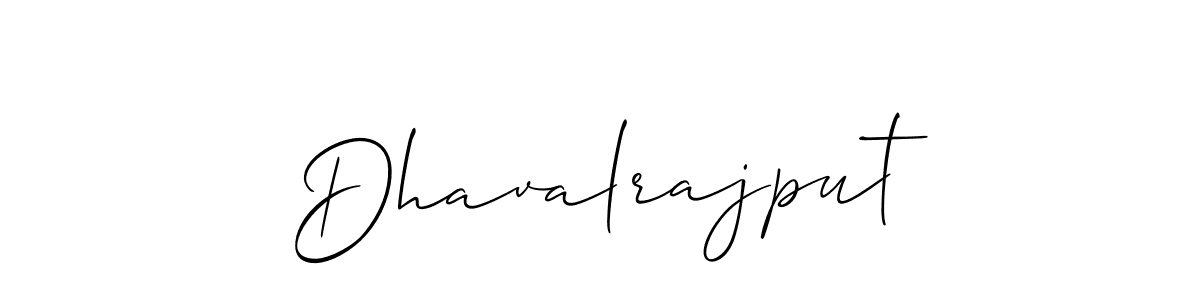 How to make Dhavalrajput name signature. Use Allison_Script style for creating short signs online. This is the latest handwritten sign. Dhavalrajput signature style 2 images and pictures png