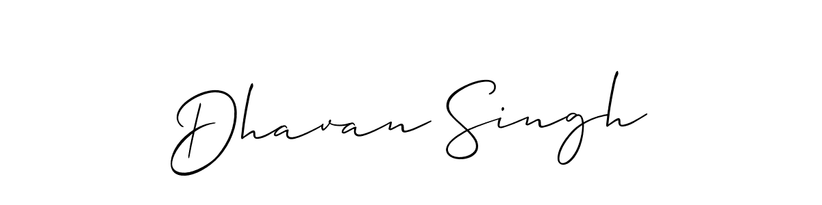 Make a beautiful signature design for name Dhavan Singh. With this signature (Allison_Script) style, you can create a handwritten signature for free. Dhavan Singh signature style 2 images and pictures png