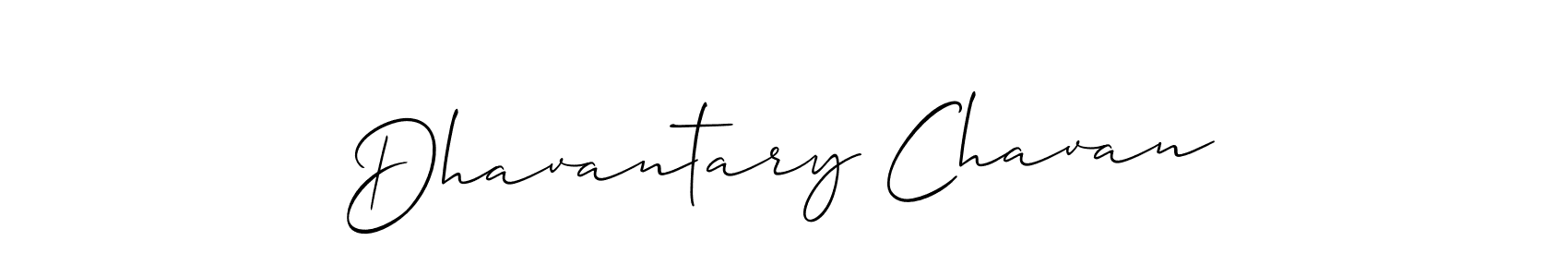 How to make Dhavantary Chavan signature? Allison_Script is a professional autograph style. Create handwritten signature for Dhavantary Chavan name. Dhavantary Chavan signature style 2 images and pictures png