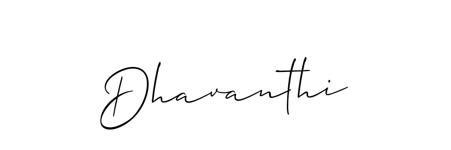 How to make Dhavanthi signature? Allison_Script is a professional autograph style. Create handwritten signature for Dhavanthi name. Dhavanthi signature style 2 images and pictures png