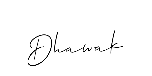 How to make Dhawak signature? Allison_Script is a professional autograph style. Create handwritten signature for Dhawak name. Dhawak signature style 2 images and pictures png