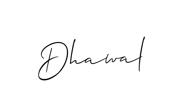 Create a beautiful signature design for name Dhawal. With this signature (Allison_Script) fonts, you can make a handwritten signature for free. Dhawal signature style 2 images and pictures png