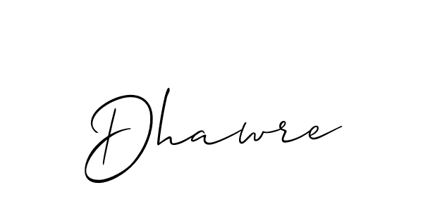 Make a beautiful signature design for name Dhawre. With this signature (Allison_Script) style, you can create a handwritten signature for free. Dhawre signature style 2 images and pictures png