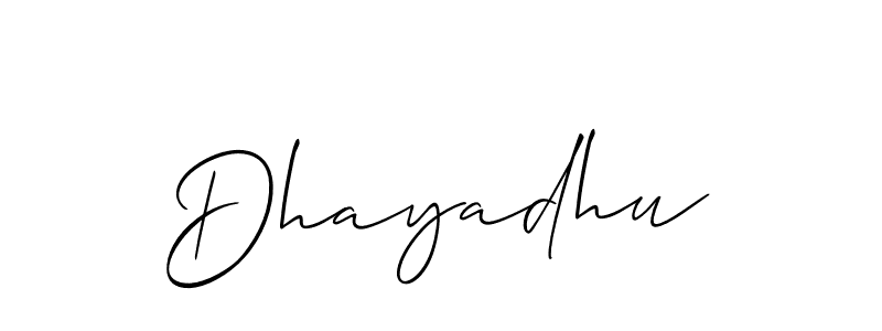 Best and Professional Signature Style for Dhayadhu. Allison_Script Best Signature Style Collection. Dhayadhu signature style 2 images and pictures png