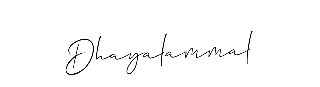 Make a beautiful signature design for name Dhayalammal. With this signature (Allison_Script) style, you can create a handwritten signature for free. Dhayalammal signature style 2 images and pictures png