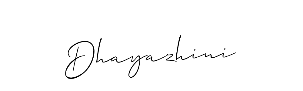 Also we have Dhayazhini name is the best signature style. Create professional handwritten signature collection using Allison_Script autograph style. Dhayazhini signature style 2 images and pictures png