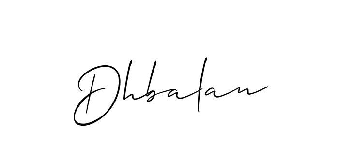Create a beautiful signature design for name Dhbalan. With this signature (Allison_Script) fonts, you can make a handwritten signature for free. Dhbalan signature style 2 images and pictures png