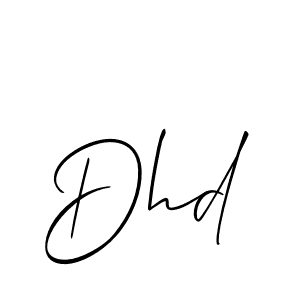 Create a beautiful signature design for name Dhd. With this signature (Allison_Script) fonts, you can make a handwritten signature for free. Dhd signature style 2 images and pictures png