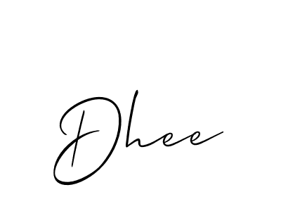 It looks lik you need a new signature style for name Dhee. Design unique handwritten (Allison_Script) signature with our free signature maker in just a few clicks. Dhee signature style 2 images and pictures png