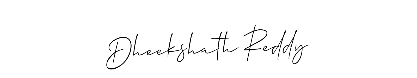 Allison_Script is a professional signature style that is perfect for those who want to add a touch of class to their signature. It is also a great choice for those who want to make their signature more unique. Get Dheekshath Reddy name to fancy signature for free. Dheekshath Reddy signature style 2 images and pictures png