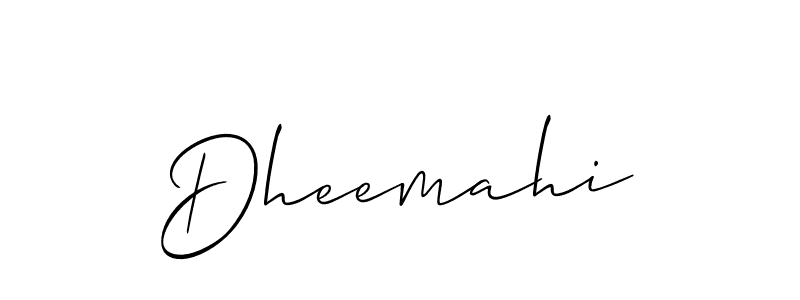 How to Draw Dheemahi signature style? Allison_Script is a latest design signature styles for name Dheemahi. Dheemahi signature style 2 images and pictures png