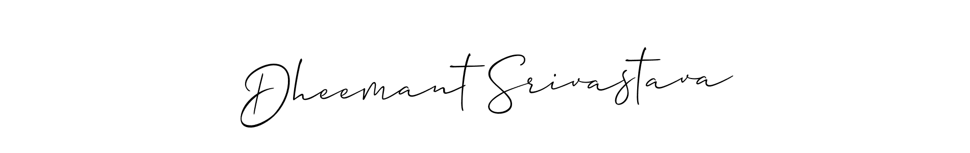 Create a beautiful signature design for name Dheemant Srivastava. With this signature (Allison_Script) fonts, you can make a handwritten signature for free. Dheemant Srivastava signature style 2 images and pictures png