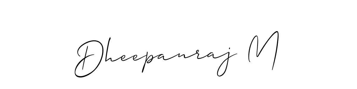 It looks lik you need a new signature style for name Dheepanraj M. Design unique handwritten (Allison_Script) signature with our free signature maker in just a few clicks. Dheepanraj M signature style 2 images and pictures png