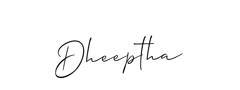 How to Draw Dheeptha signature style? Allison_Script is a latest design signature styles for name Dheeptha. Dheeptha signature style 2 images and pictures png