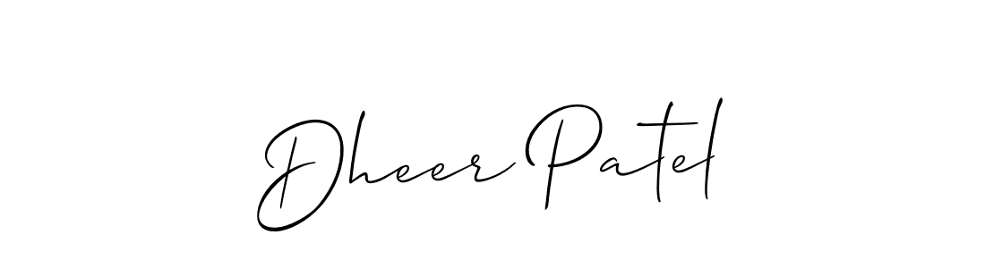 Design your own signature with our free online signature maker. With this signature software, you can create a handwritten (Allison_Script) signature for name Dheer Patel. Dheer Patel signature style 2 images and pictures png