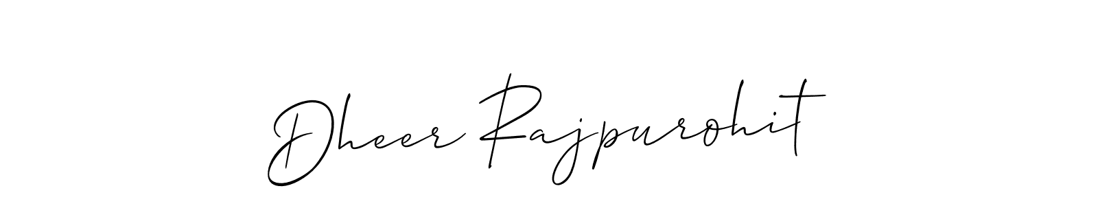 You should practise on your own different ways (Allison_Script) to write your name (Dheer Rajpurohit) in signature. don't let someone else do it for you. Dheer Rajpurohit signature style 2 images and pictures png