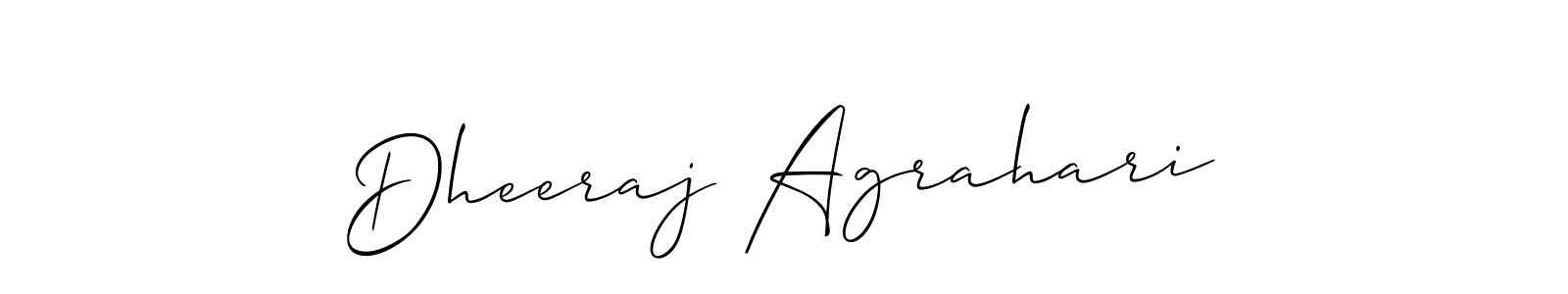 This is the best signature style for the Dheeraj Agrahari name. Also you like these signature font (Allison_Script). Mix name signature. Dheeraj Agrahari signature style 2 images and pictures png