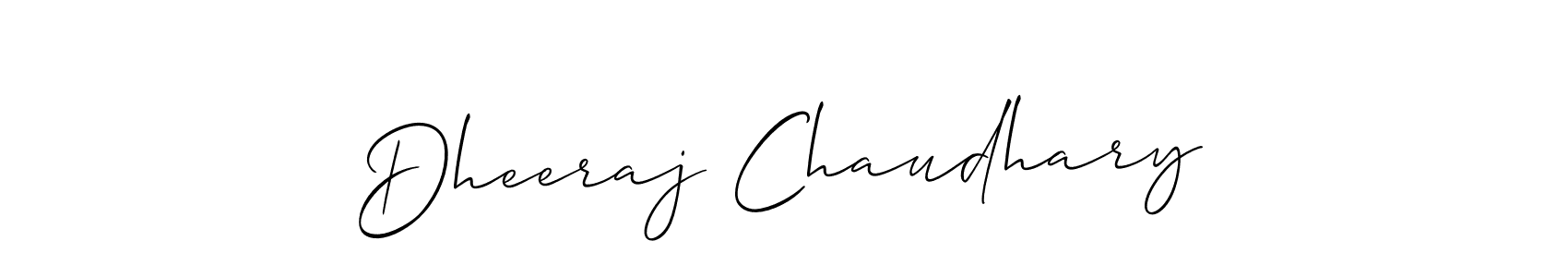 Also we have Dheeraj Chaudhary name is the best signature style. Create professional handwritten signature collection using Allison_Script autograph style. Dheeraj Chaudhary signature style 2 images and pictures png