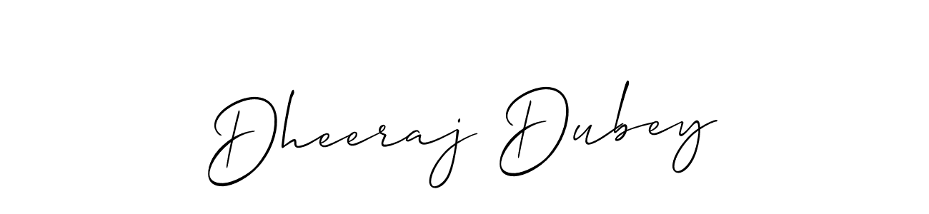 Make a beautiful signature design for name Dheeraj Dubey. With this signature (Allison_Script) style, you can create a handwritten signature for free. Dheeraj Dubey signature style 2 images and pictures png